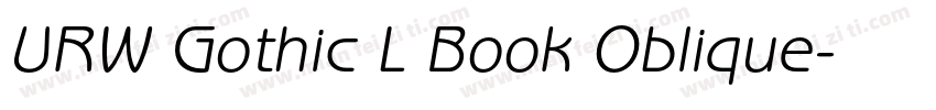URW Gothic L Book Oblique字体转换